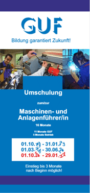 Umschulung Maschinen- und Anlagenführer (m/w/d)